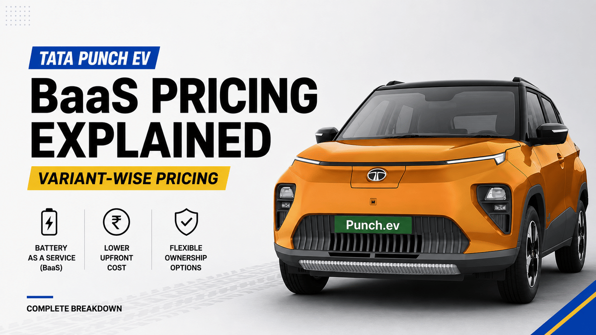 Tata Punch EV BaaS Pricing Explained - Variant-Wise Pricing Tata Punch EV BaaS Pricing Explained - Variant-Wise Pricing